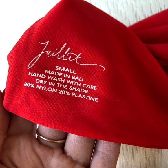 Juillet Swimwear Sari Bikini Top Isla Bottoms Red - Picture 5 of 8